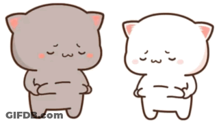 Two Cartoon Cats Crying With Tears GIF