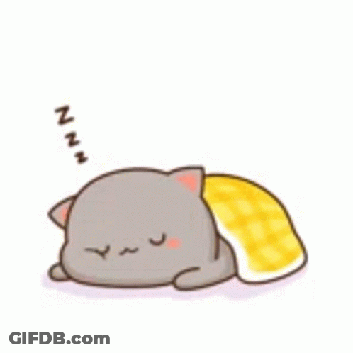 Two Cartoon Cats Laying Together GIF