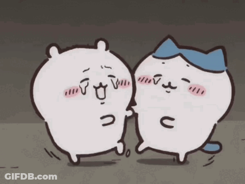 Two Cartoon Cats One With Blue Hat GIF