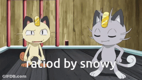 Two Cartoon Cats Next To Snowy Ratiod GIF