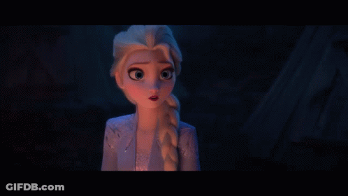 Two Cartoon Characters Are Looking At Each Other And One Is Wearing A Fur Hat GIF