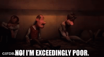 Two Cartoon Characters Are Sitting Next To Each Other In A Dark Room Talking To Each Other . GIF