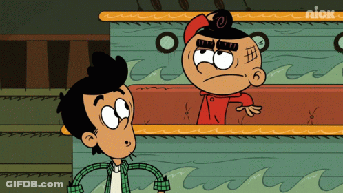 Two Cartoon Characters With Nick Logo GIF
