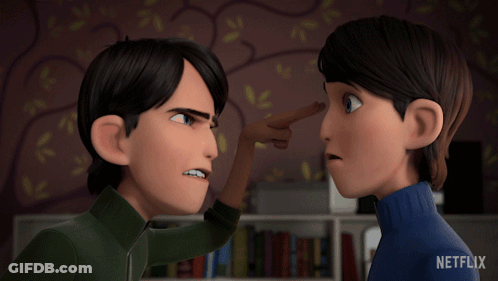 Two Cartoon Characters Are Standing Next To Each Other With Netflix Written On The Bottom GIF
