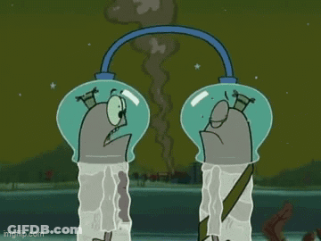 Two Cartoon Characters Are Standing Next To Each Other With The Words `` This Universe Is So Confusing '' GIF