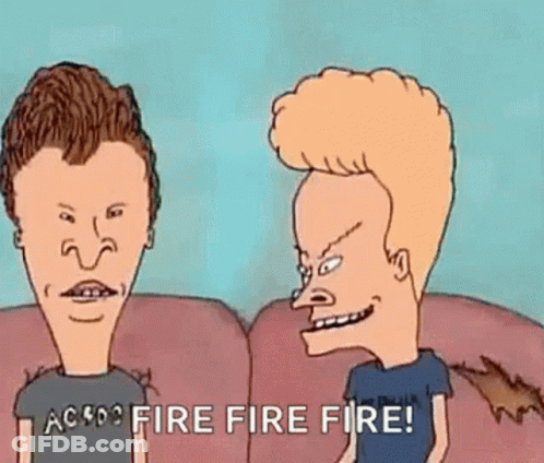 Two Cartoon Characters , Beavis And Butthead , Are Sitting On A Couch And Talking To Each Other . GIF