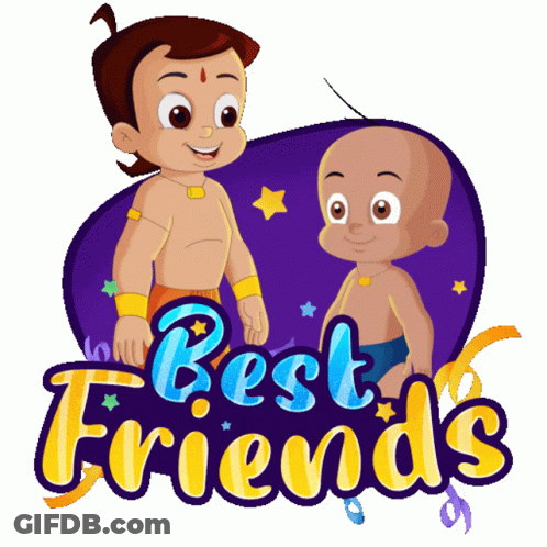 Two Cartoon Characters Best Friends GIF