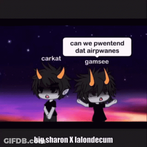 Two Cartoon Characters Big Sharon X Lalondecum GIF