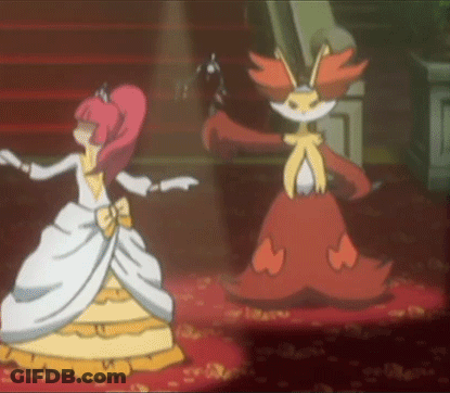 Two Cartoon Characters Dancing On Red Carpet GIF