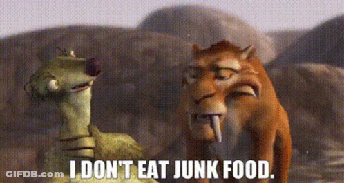 Two Cartoon Characters From The Movie Ice Age Are Standing Next To Each Other And Talking . GIF