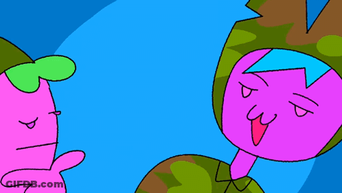 Two Cartoon Characters Holding A Paper That Says Draft Notice You Have To Go War GIF