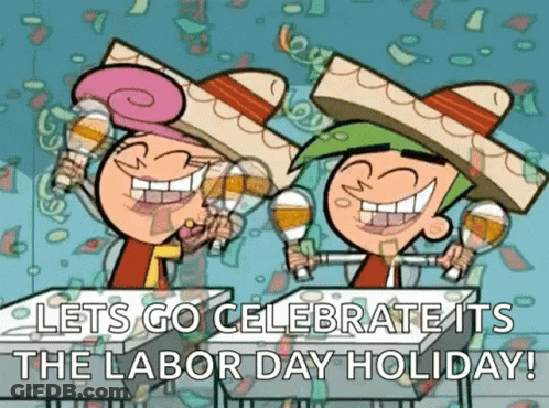 Two Cartoon Characters In Sombreros Holding Maracas GIF