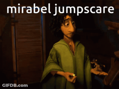 Two Cartoon Characters Looking At Each Other GIF