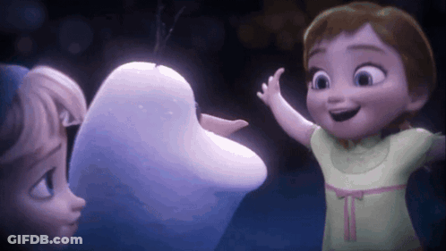Two Cartoon Characters Looking At Something GIF