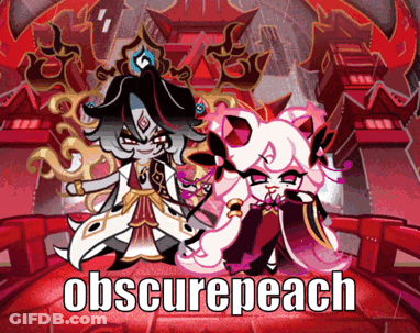 Two Cartoon Characters Next To Obscurepeach GIF