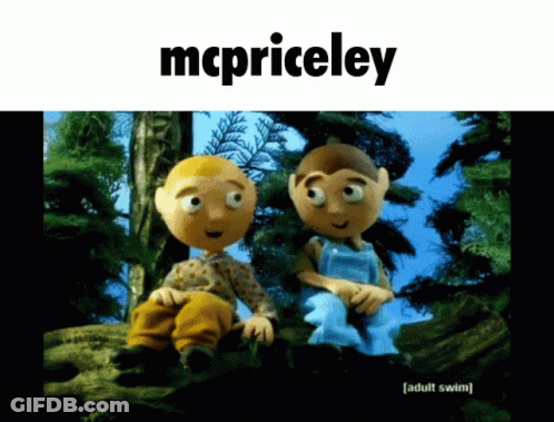 Two Cartoon Characters On Tree Branch With McPriceley GIF