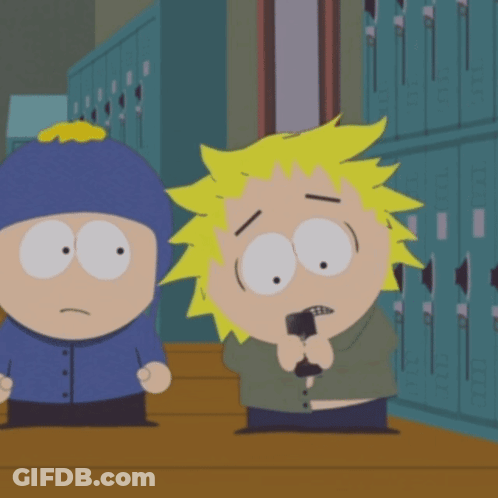 Two Cartoon Characters One Holding Cell Phone GIF