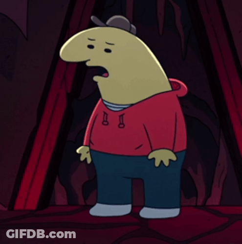 Two Cartoon Characters One In Red Hoodie With Number 8 GIF