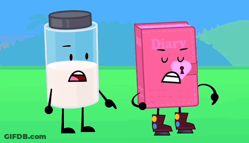 Two Cartoon Characters One Milk Bottle GIF