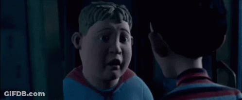 Two Cartoon Characters One Pointing GIF