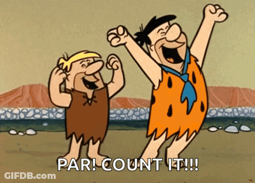 Two Cartoon Characters One Says Par Count It GIF