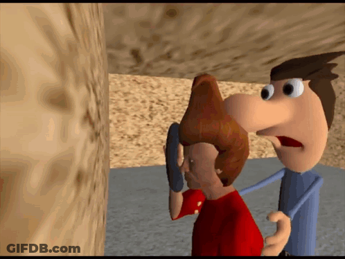 Two Cartoon Characters One With Big Nose GIF