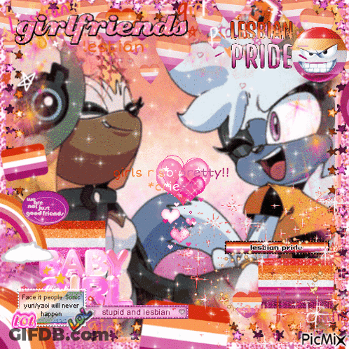 Two Cartoon Characters Saying Girlfriends GIF