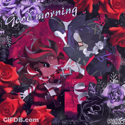 Two Cartoon Characters Saying Good Morning GIF