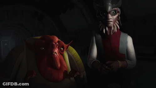 Two Cartoon Characters Saying Hello Melch GIF