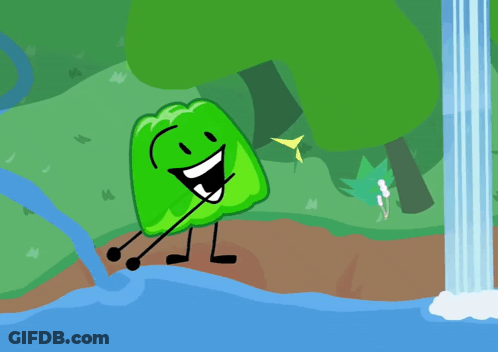 Two Cartoon Characters Standing Next To Each Other With One Having The Letter B On His Face GIF