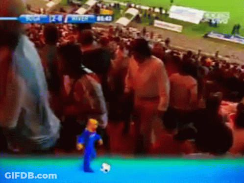 Two Cartoon Characters Standing Next To Each Other GIF