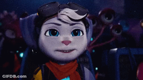 Two Cartoon Characters Standing Together GIF