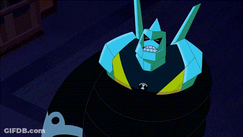 Two Cartoon Characters Standing Together With Spikes On Back GIF