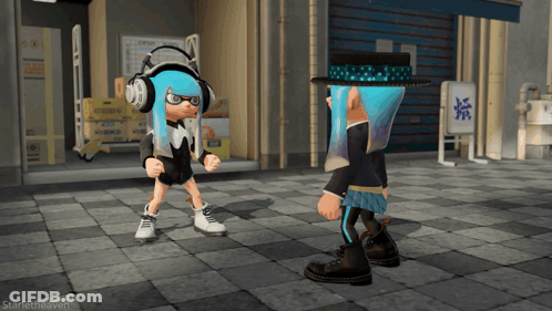 Two Cartoon Characters Standing With Starletheaven GIF