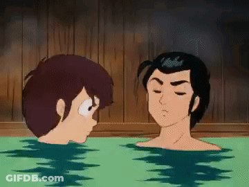 Two Cartoon Characters Taking A Bath GIF