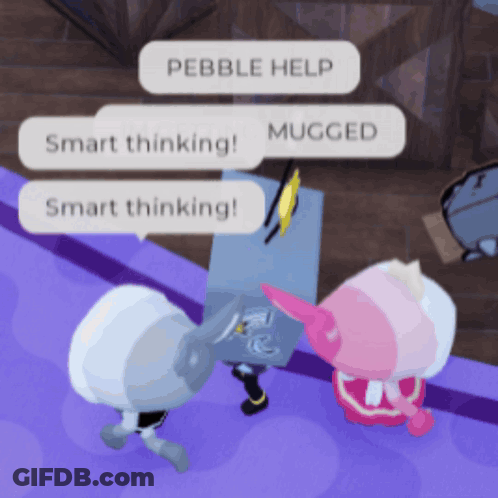Two Cartoon Characters Talking About Smart Thinking GIF