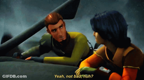 Two Cartoon Characters Talking Saying Yeah Not Bad Huh GIF