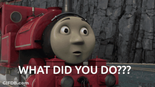 Two Cartoon Characters What Did You Do That For GIF