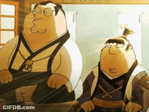 Two Cartoon Characters With Chosen Sign GIF