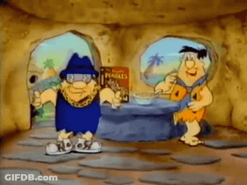 Two Cartoon Characters With Honey Bunches Of Oats Box GIF
