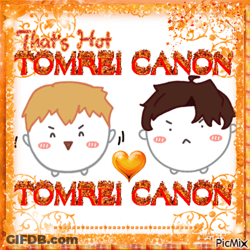 Two Cartoon Characters With Hot Tomrei Canon GIF