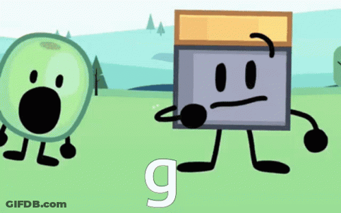 Two Cartoon Characters With Letter G GIF