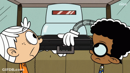 Two Cartoon Characters With Nick Logo GIF