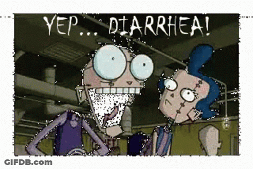 Two Cartoon Characters Yep Diarrhea GIF