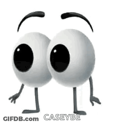 Two Cartoon Eyes With Arms And Legs Are Standing Next To Each Other . GIF