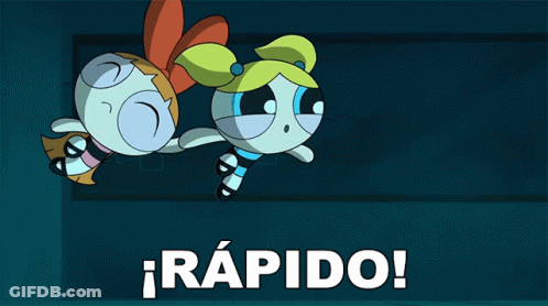 Two Cartoon Girls Flying With Rapido GIF