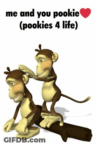 Two Cartoon Monkeys On Tree Branch GIF