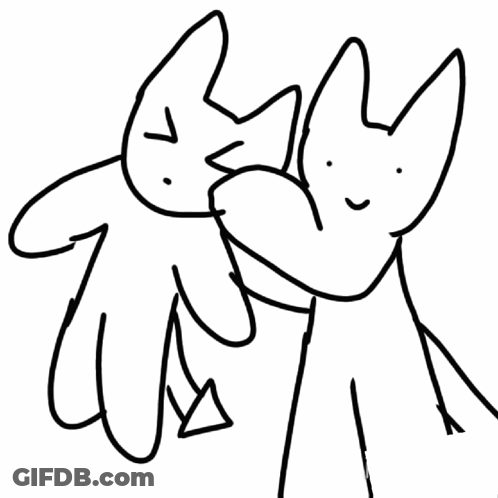 Two Cats Black And White Insecurities GIF
