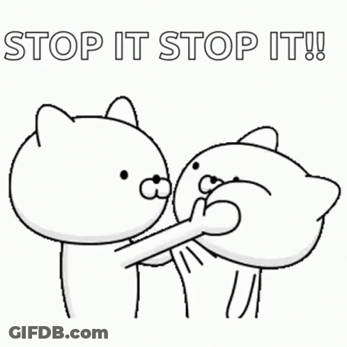 Two Cats Fighting Saying Stop It Stop It GIF