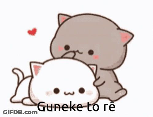 Two Cats Hugging Guneke To Re GIF